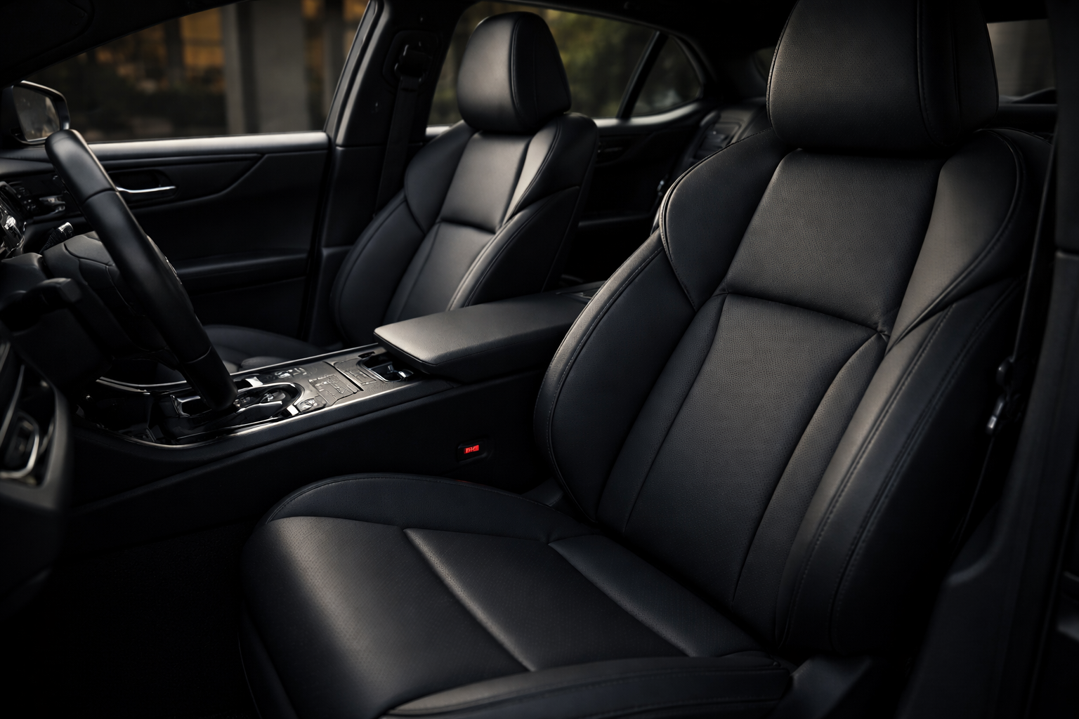 Luxury car interior detailed finish